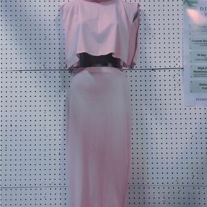 Elegant Organic Cotton Pink Two-Piece Dress